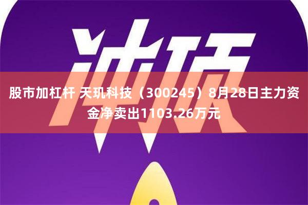 股市加杠杆 天玑科技（300245）8月28日主力资金净卖出1103.26万元